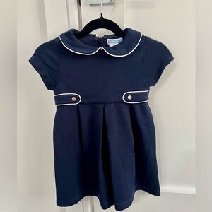 Jacadi Paris Navy Peter Pan Collar Dress – 24M (86 cm)